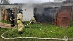 Горел заброшенный гараж
