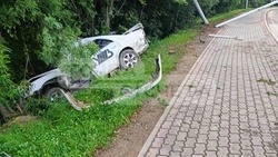 Снес опору освещения