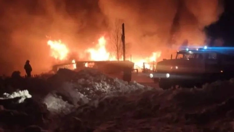 Пожар в селе Вал