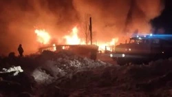 Пожар в селе Вал